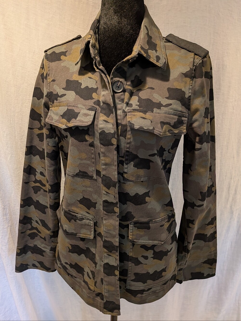 L'AGENCE Cromwell Camo Utility Jacket Size S
